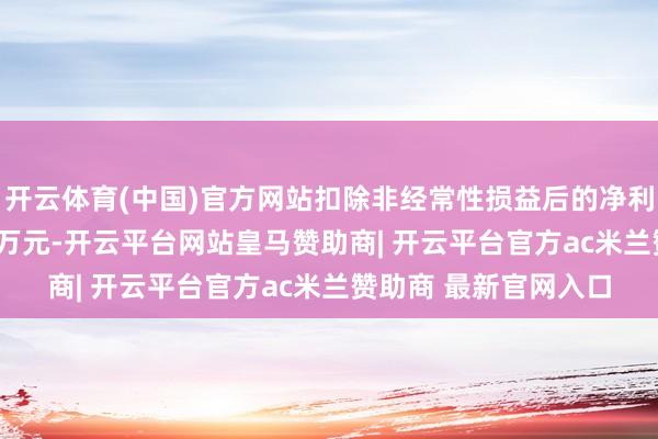 开云体育(中国)官方网站扣除非经常性损益后的净利润为160万元至240万元-开云平台网站皇马赞助商| 开云平台官方ac米兰赞助商 最新官网入口
